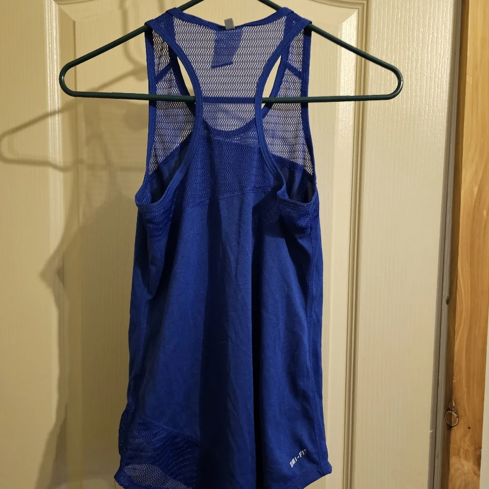 Nike Dri-Fit XS Blue Mesh Tank Top
